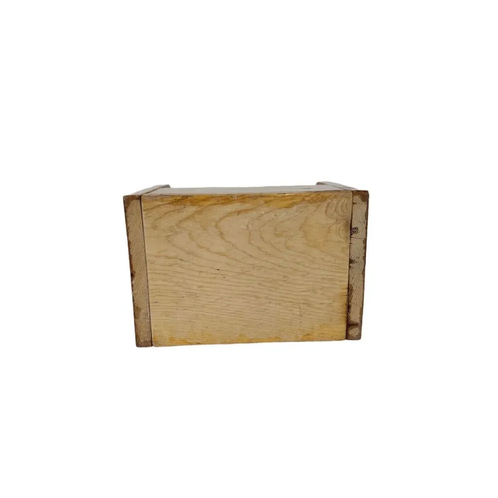Vintage Wood Top Handle Open Tool Caddy Tote Carry Storage Shoeshine Box